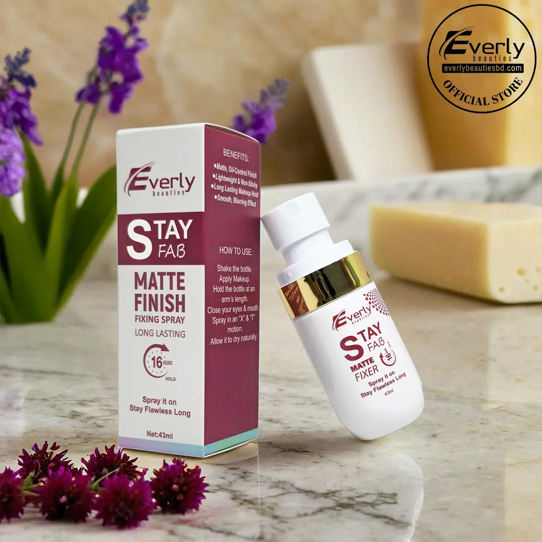 Everly Beauties Stay Fab Matte Fixing Spray – Shine Control Makeup Setting Spray