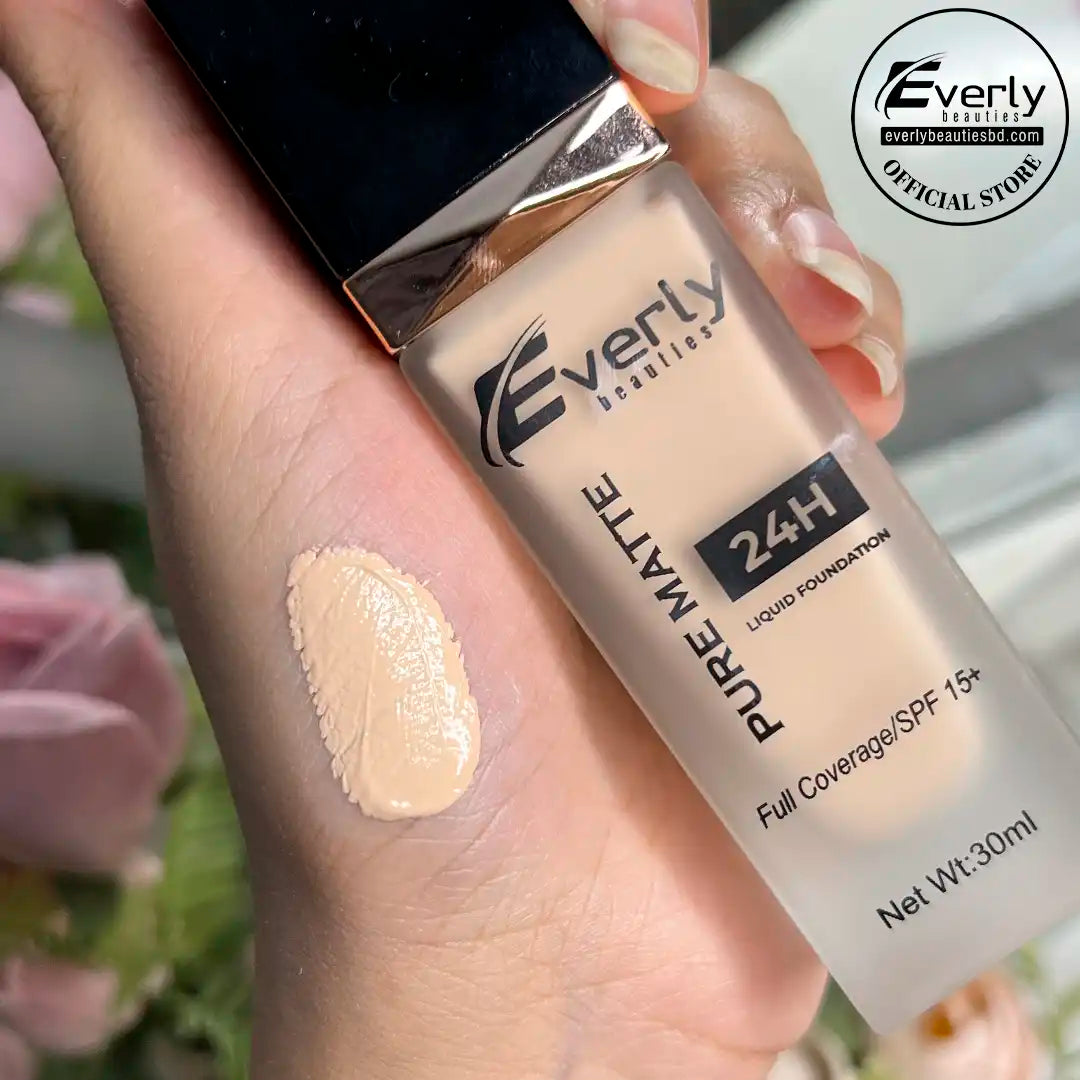 Everly Beauties Pure Matte Full Coverage Liquid Foundation with SPF 15+