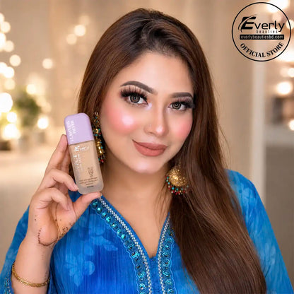 Everly Beauties Perfect Skin Glow Foundation SPF 15 – Lightweight Dewy Finish, Hydrating