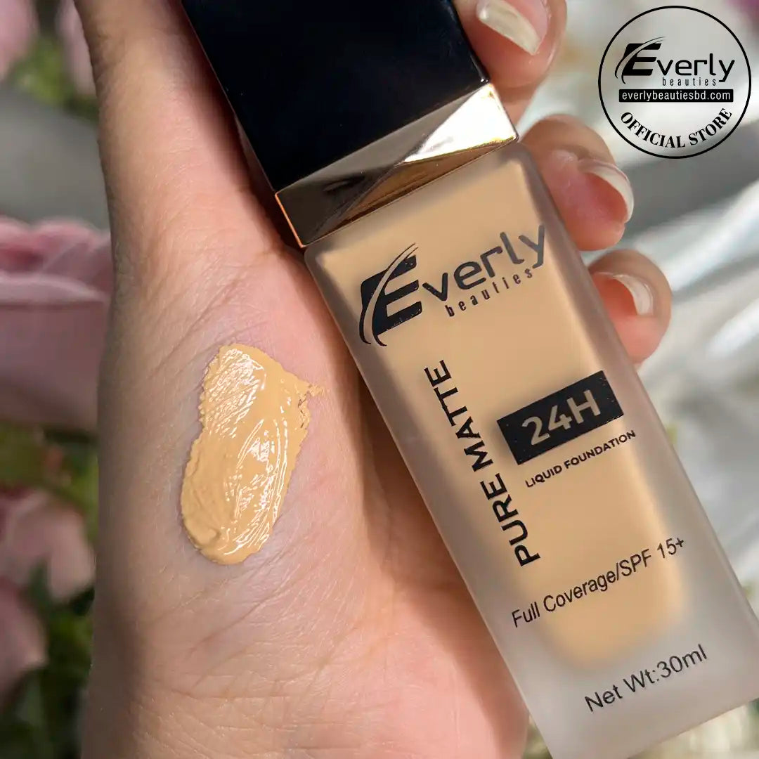 Everly Beauties Pure Matte Full Coverage Liquid Foundation with SPF 15+