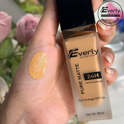 Everly Beauties Pure Matte Full Coverage Liquid Foundation with SPF 15+