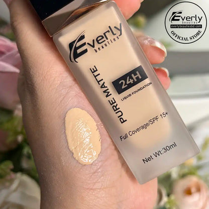 Everly Beauties Pure Matte Full Coverage Liquid Foundation with SPF 15+