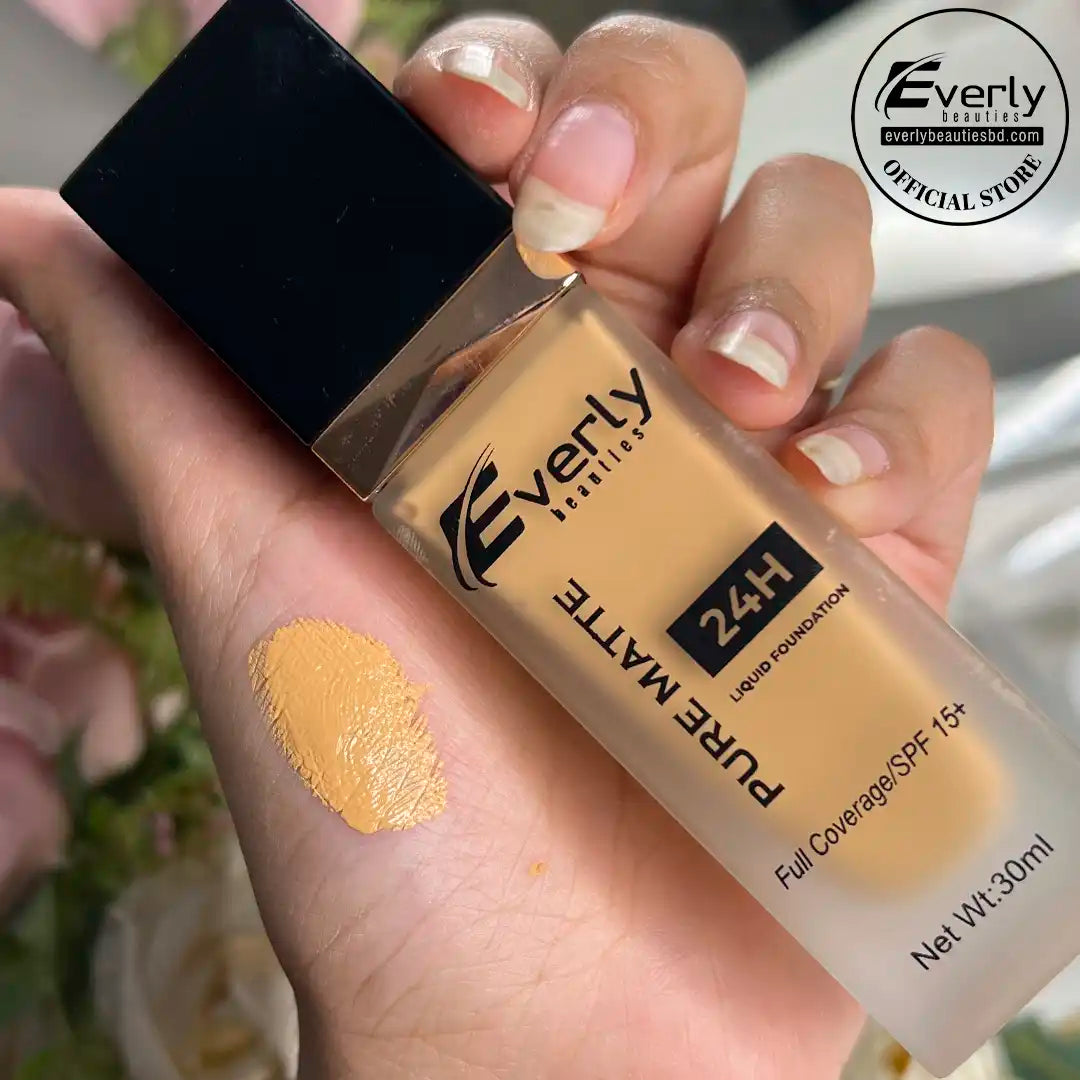 Everly Beauties Pure Matte Full Coverage Liquid Foundation with SPF 15+