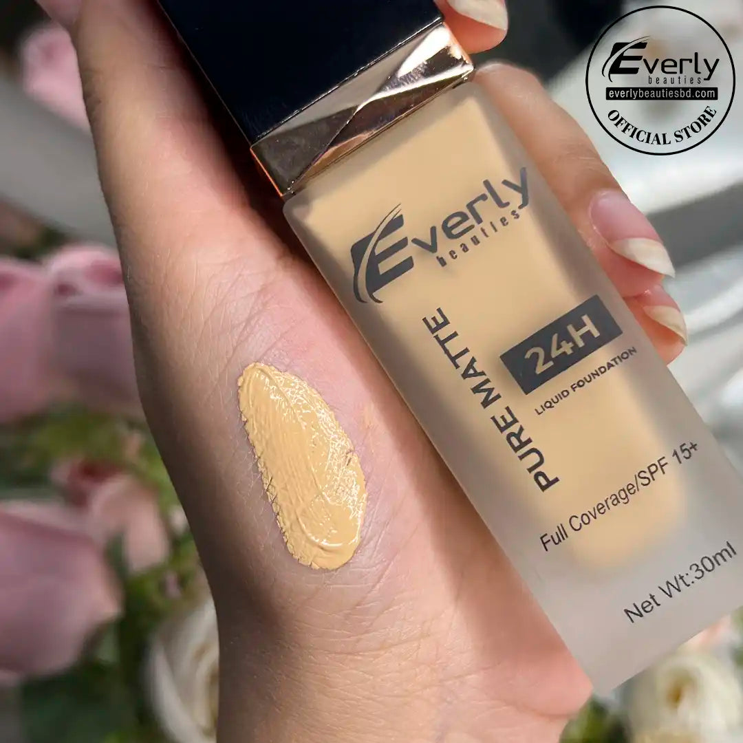 Everly Beauties Pure Matte Full Coverage Liquid Foundation with SPF 15+