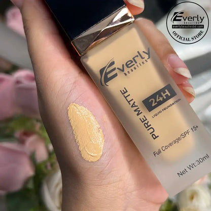 Everly Beauties Pure Matte Full Coverage Liquid Foundation with SPF 15+