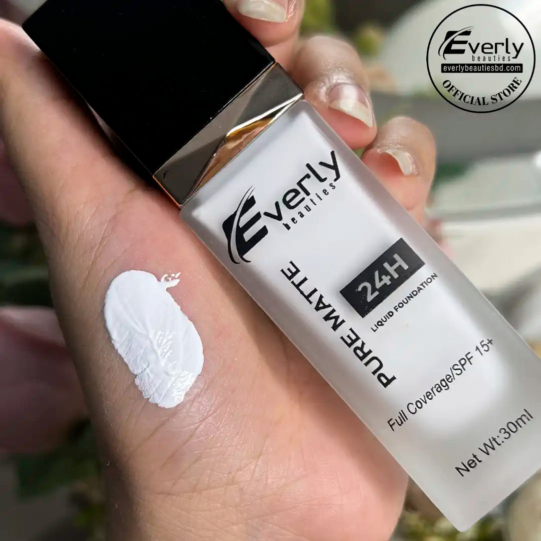 Everly Beauties Pure Matte Full Coverage Liquid Foundation with SPF 15+