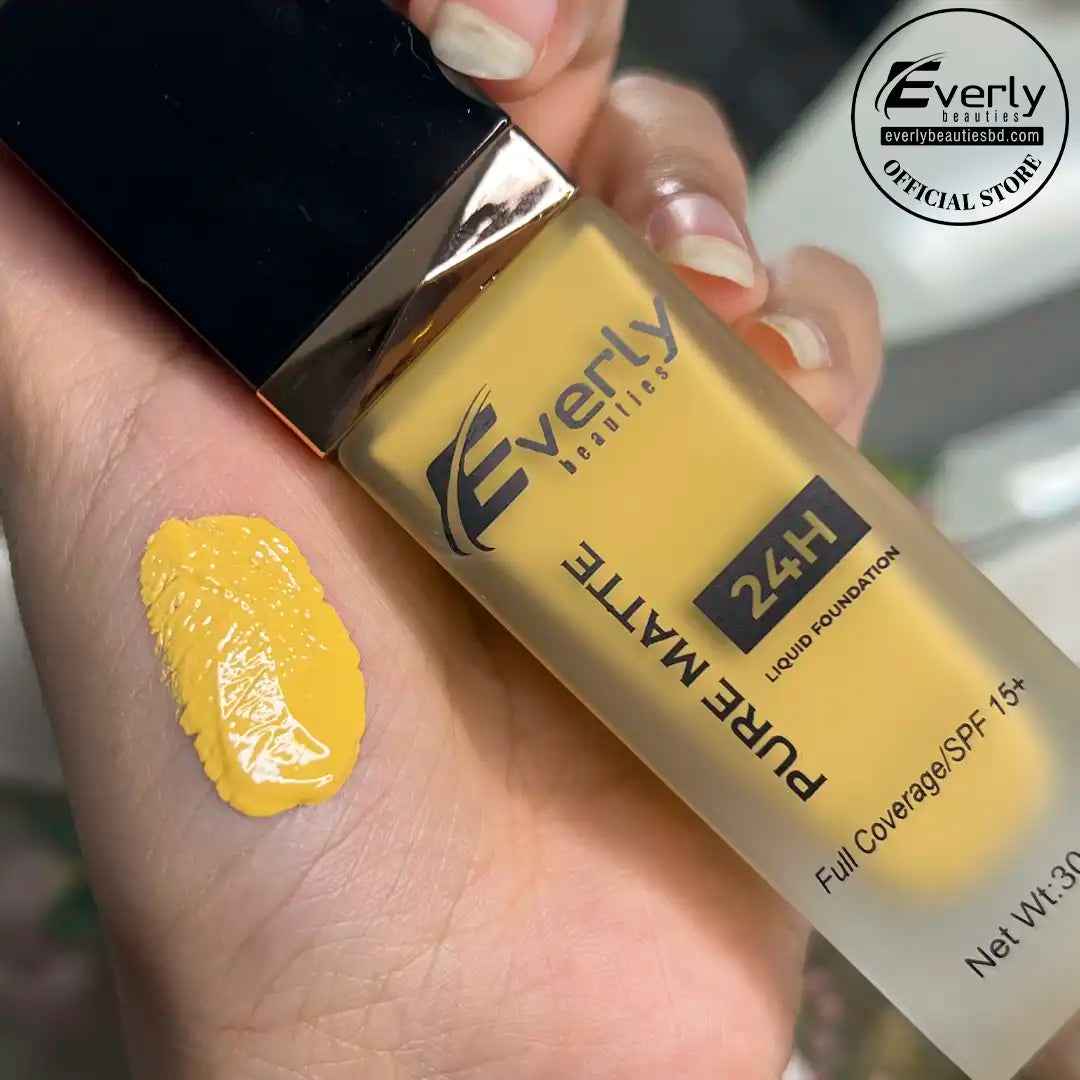 Everly Beauties Pure Matte Full Coverage Liquid Foundation with SPF 15+